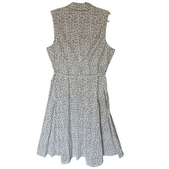 Women's Torrid Poplin Collared Sleeveless Chevron Shirtdress Black White 1 - Picture 6 of 13